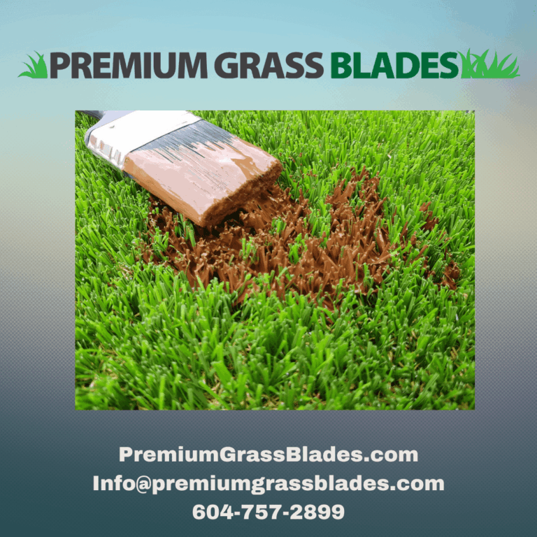 Paint and other chemical on Premium Grass Blades Artificial Turf