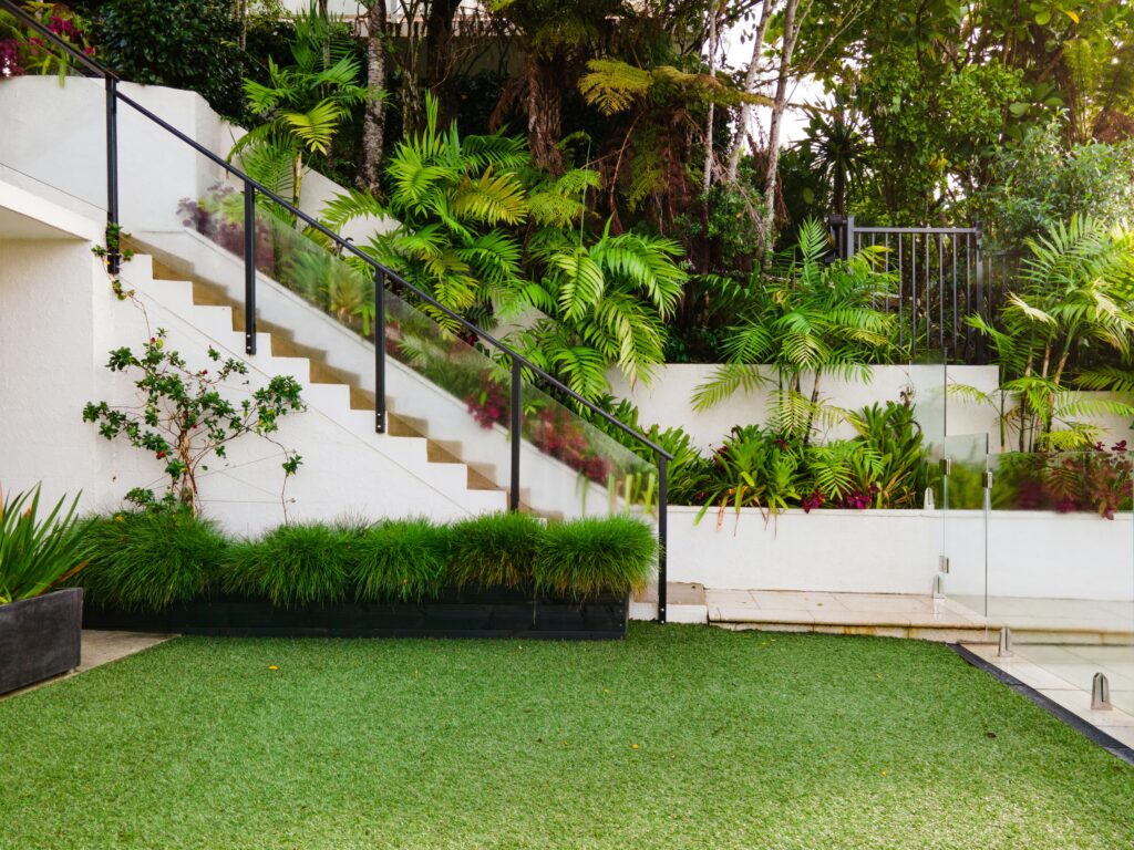 Artificial Grass with plants