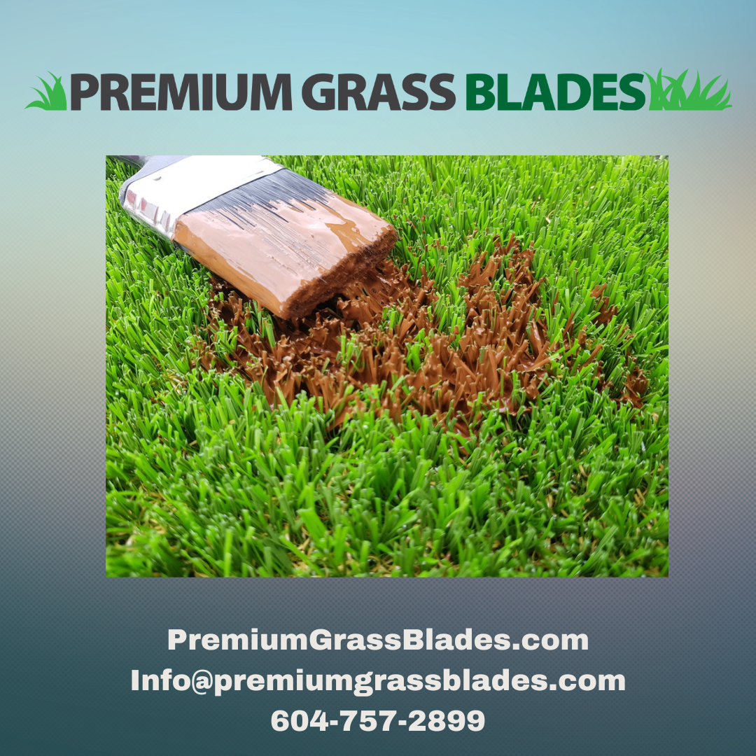 Paint and other chemical on Premium Grass Blades Artificial Turf