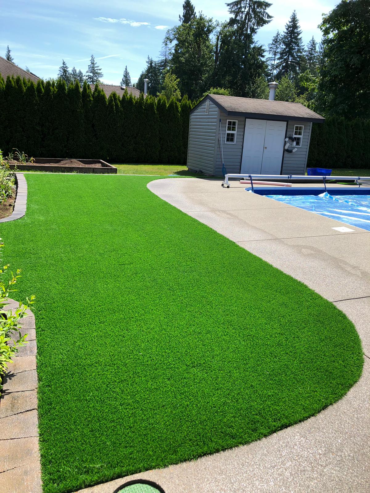 Premium Grass Blades Synthetic Artifical Turf Mission Lush Install Only Pool
