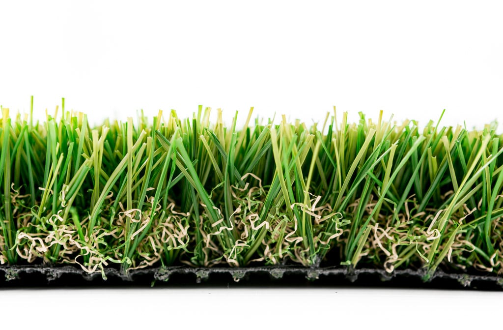 Premium Grass Blades Synthetic Artificial Turf: Evergreen-Side Profile