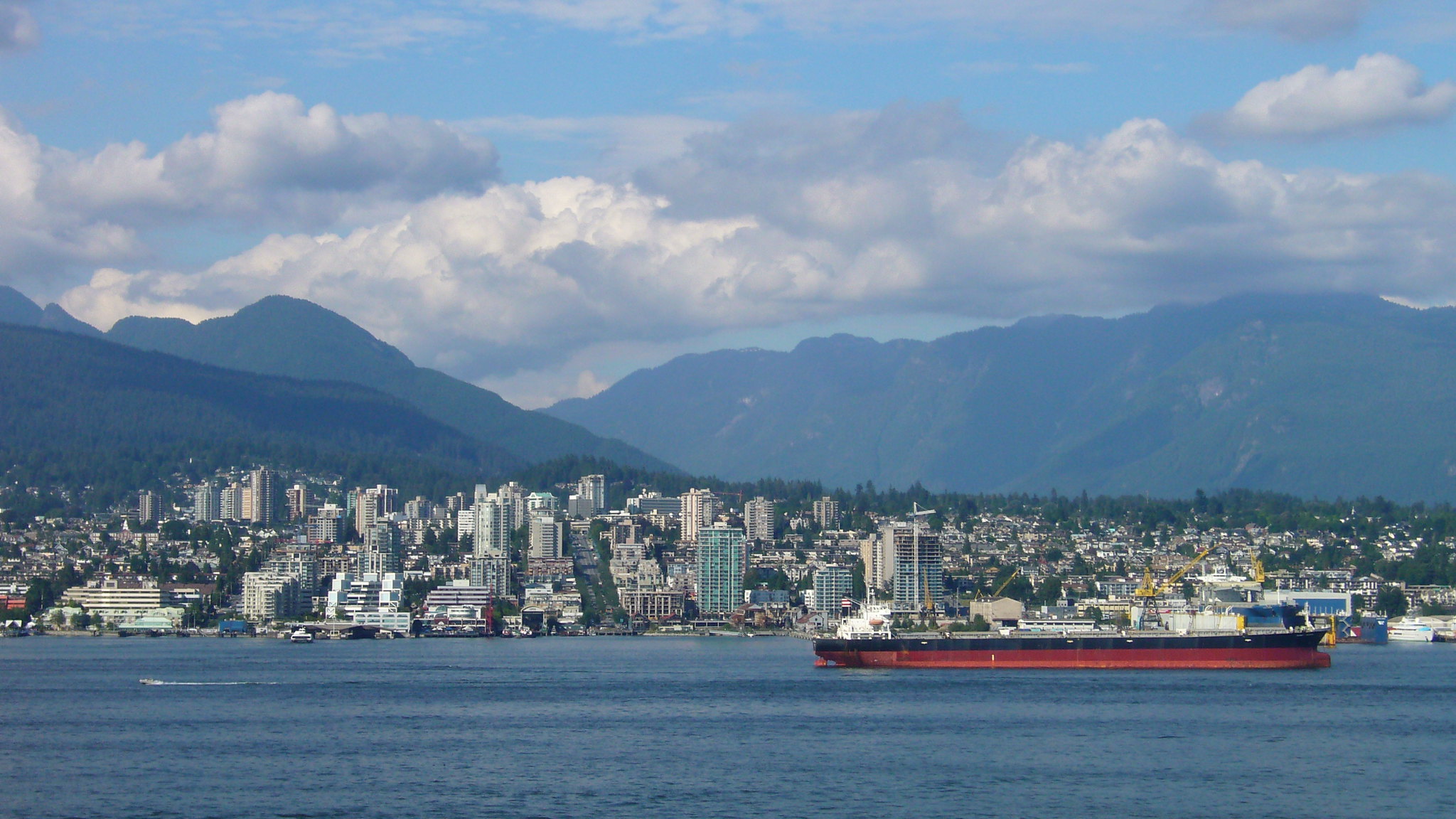 View of West Vancouver across the water from Vancouver